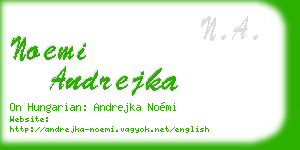 noemi andrejka business card