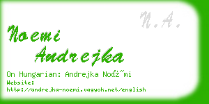 noemi andrejka business card